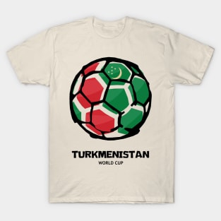 Turkmenistan Football Country Flag T-Shirt